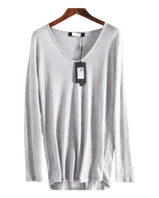 Long-Sleeved Woollen Top