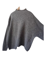 Mock-Neck Cozy Cashmere Sweater