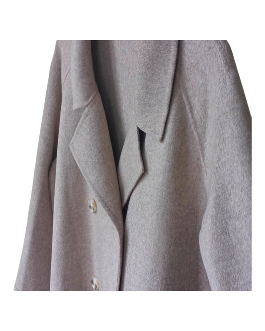 Long Button-Up Woollen Coat