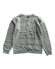 Button-Up Cardigan with Texture Pattern