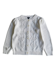 Button-Up Cardigan with Texture Pattern
