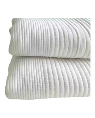 100% Cotton Ribbed White Blanket Bed Spread