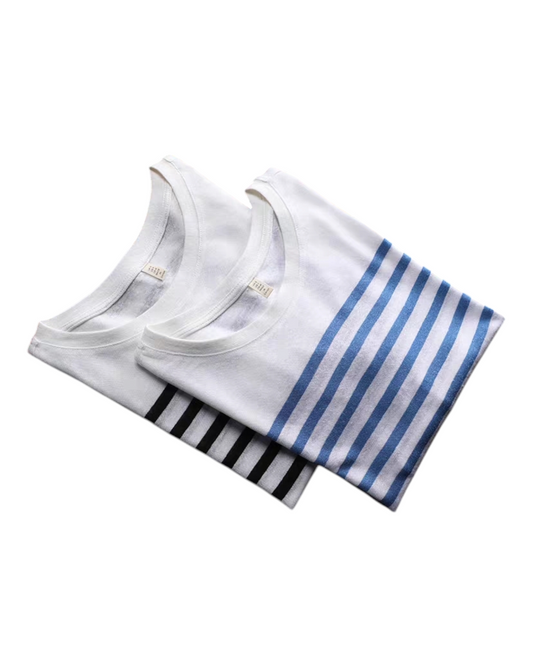 Linen T-Shirt with Stripes