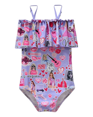 Taylor Swift One-Piece Swimsuit with Ruffle
