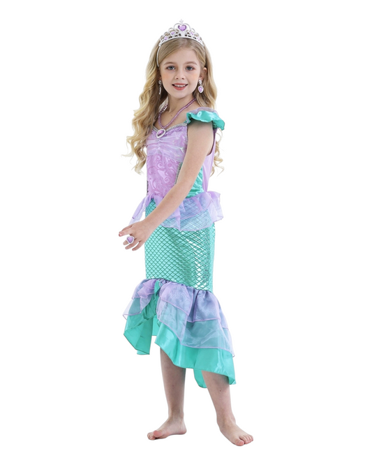 Girls' Mermaid Princess Costume Outfit Set