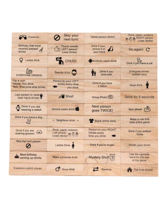 Naughty Tower Stacking Wooden Block Game