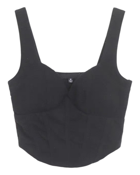 Cropped Sleeveless Corset Bodice Top