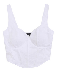 Cropped Sleeveless Corset Bodice Top