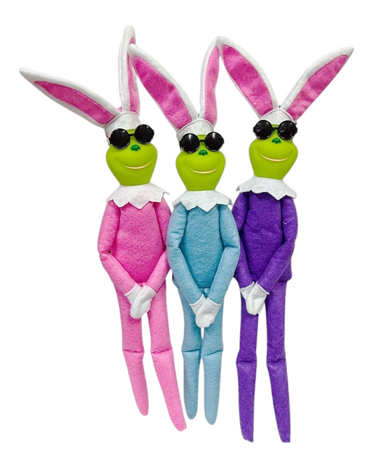 Green Easter Decoration Dolls with Bunny Ears