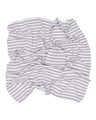 Striped Cotton Baby Wrap Blanket with Matching Hat