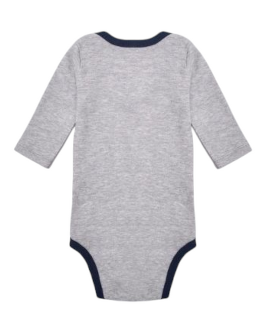Grey 100% Cotton Baby Onesie with Text Design