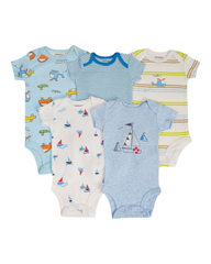 Baby Boys' 100% Cotton Patterned Onesie Set