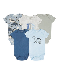 Baby Boys' 100% Cotton Patterned Onesie Set