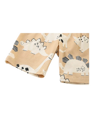 Cotton Two-Piece Dinosaur Patterned Pyjama Set