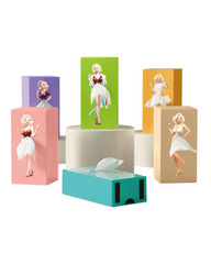 Lady Pulling Tissue Skirt Tissue Box Holder
