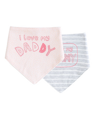 Two-Piece Baby Feeding Bibs Set with Design