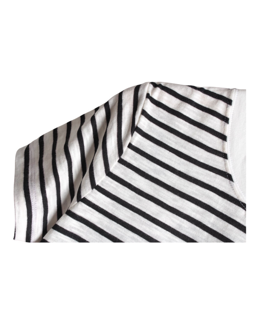 Striped Crew-Neck T-Shirt Dress
