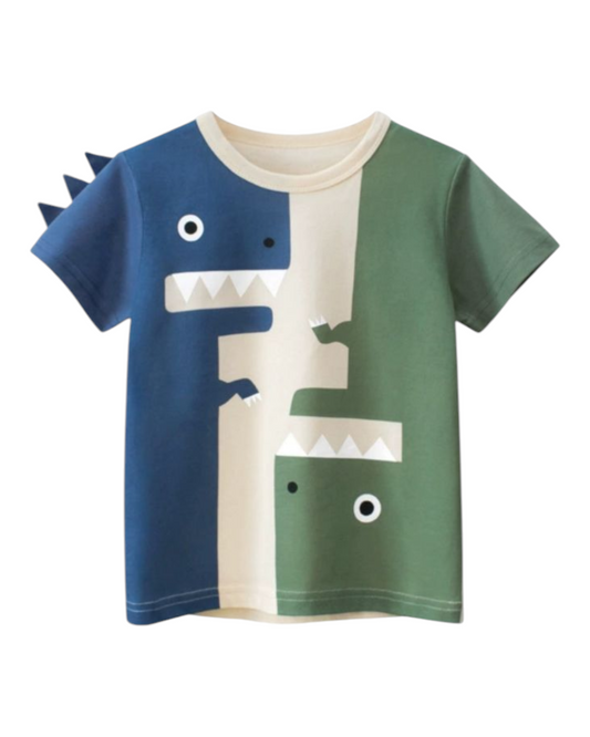 Green and Blue Dinosaur T-Shirt