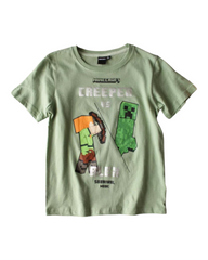 Minecraft Creeper Patterned Graphic T-Shirt