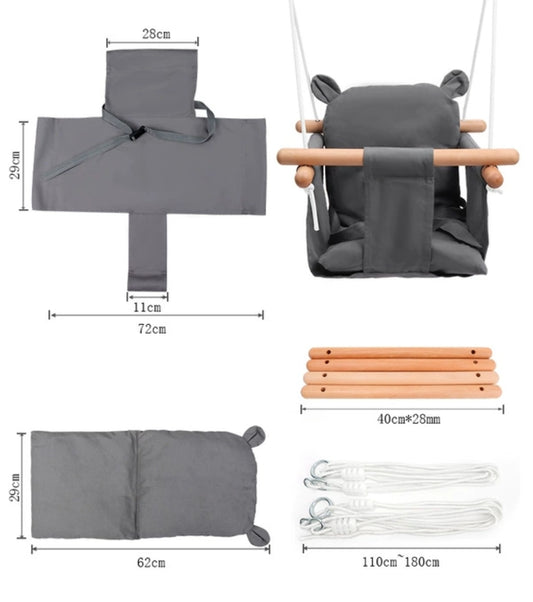 Grey Hanging Baby Swing