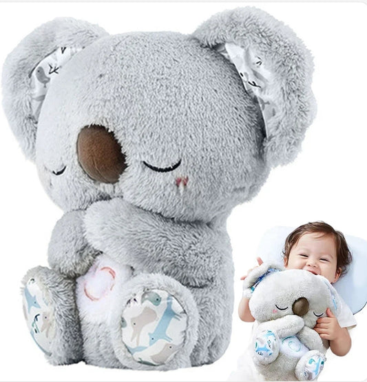 4 Models Soothing Breathing Koala Plush Soft Toys with Light and Music