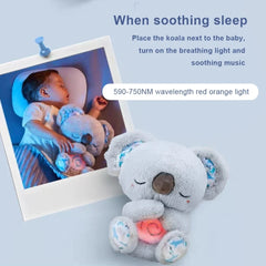 4 Models Soothing Breathing Koala Plush Soft Toys with Light and Music