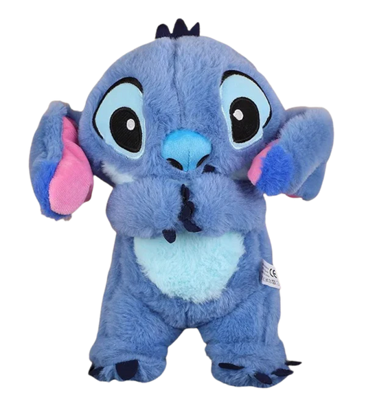 Musical Plush Stitch Toy Breathing Buddies Soothing Stuffed Doll Singing