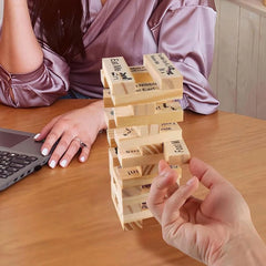 Naughty Tower Stacking Wooden Block Game