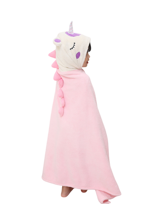 Hooded Beach Towel & Bath Robe Cape – Soft Absorbent Cotton Towel for Kids