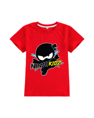 Ninja Printed Short Sleeve Tee – 100% Breathable Cotton Everyday Graphic T-Shirt