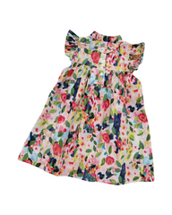 Floral Summer Ruffle Dress – Girls Sleeveless Party & Casual Sundress