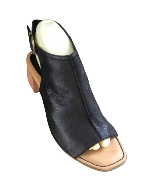 Smooth Leather lining Leather Heels