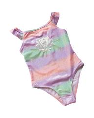 Metallic Vibrant Patterned One-Piece Swimsuit