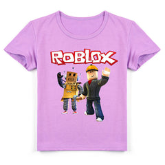 HERSE Girls' Roblox Cotton T-Shirt