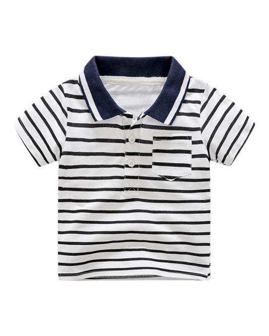 Short-Sleeved Collared Polo Shirt