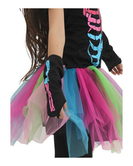 Rainbow Skeleton Tutu Dress and Leggings Set for Girls