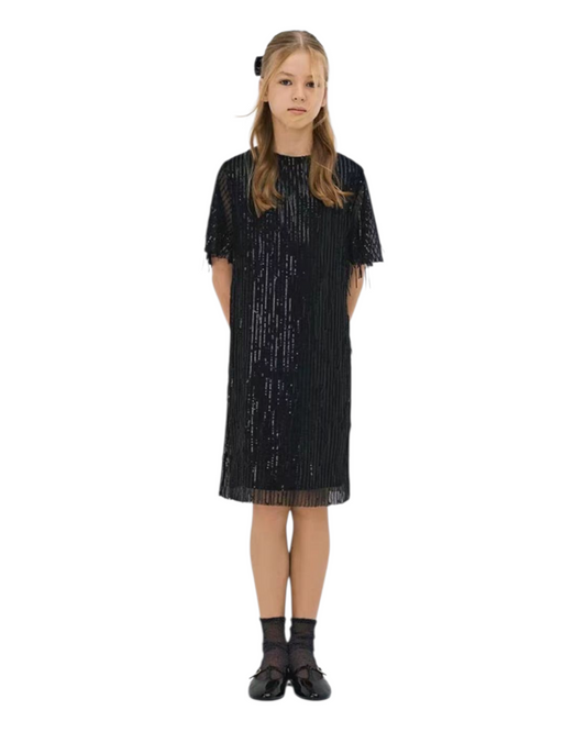 Girls' Sequin Knee-Length Dress