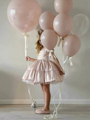 Sleeveless Tulle Birthday Dress - Soft Pink Princess Party Gown