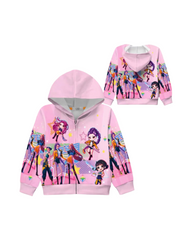 KPop Cartoon Girl Zipper Hoodie
