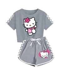 Hello Kitty Girls Short Sleeve T-Shirt and Shorts Set 2 Piece