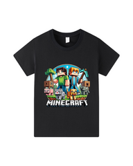 Block World Adventure Graphic Tee | 100% Breathable Cotton T-Shirt