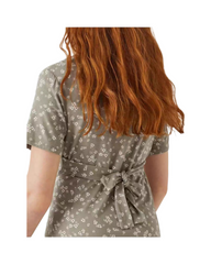 Floral Print Cottagecore Dress - Short Puff Sleeve