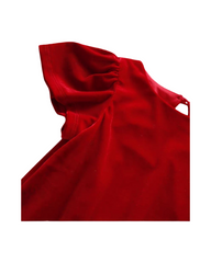Red Cap-Sleeve Girls Special Occasion A-Line Dress
