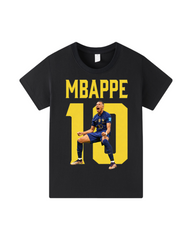 Kylian Mbappe #10 Soccer Jersey for Kids Short Sleeve Football Tee