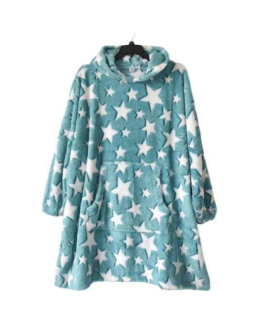 Cozy Plush Longline Hoodie Blanket – Warm Winter Loungewear