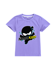 Ninja Printed Short Sleeve Tee – 100% Breathable Cotton Everyday Graphic T-Shirt