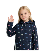 Waterproof Rain Coat with Hood and Pockets for Girls