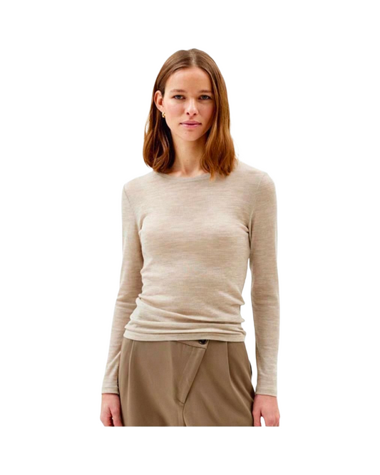 Elegant Merino Wool Long Sleeve Top