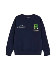 Pixel Block Printed Sweatshirt | Soft Cotton Blend Graphic Pullover Jumper