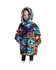 Oversized Wearable Blanket Hoodie Boys Cozy Fleece Pullover Oodie